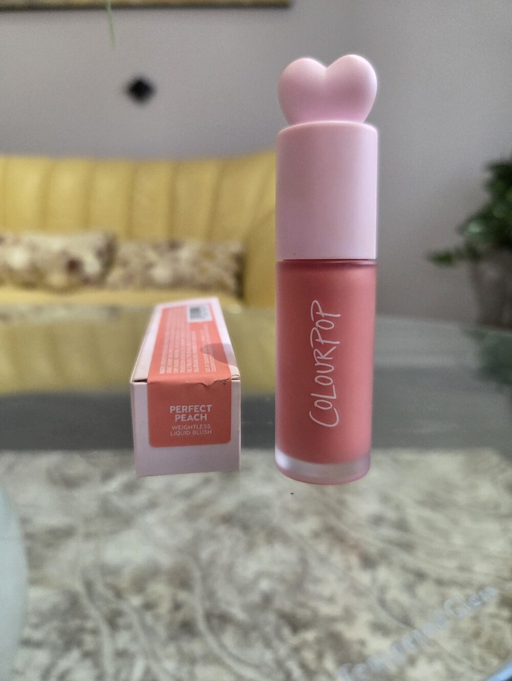 New Summer ColourPop Blush In Perfect Peach With Golden Pearl